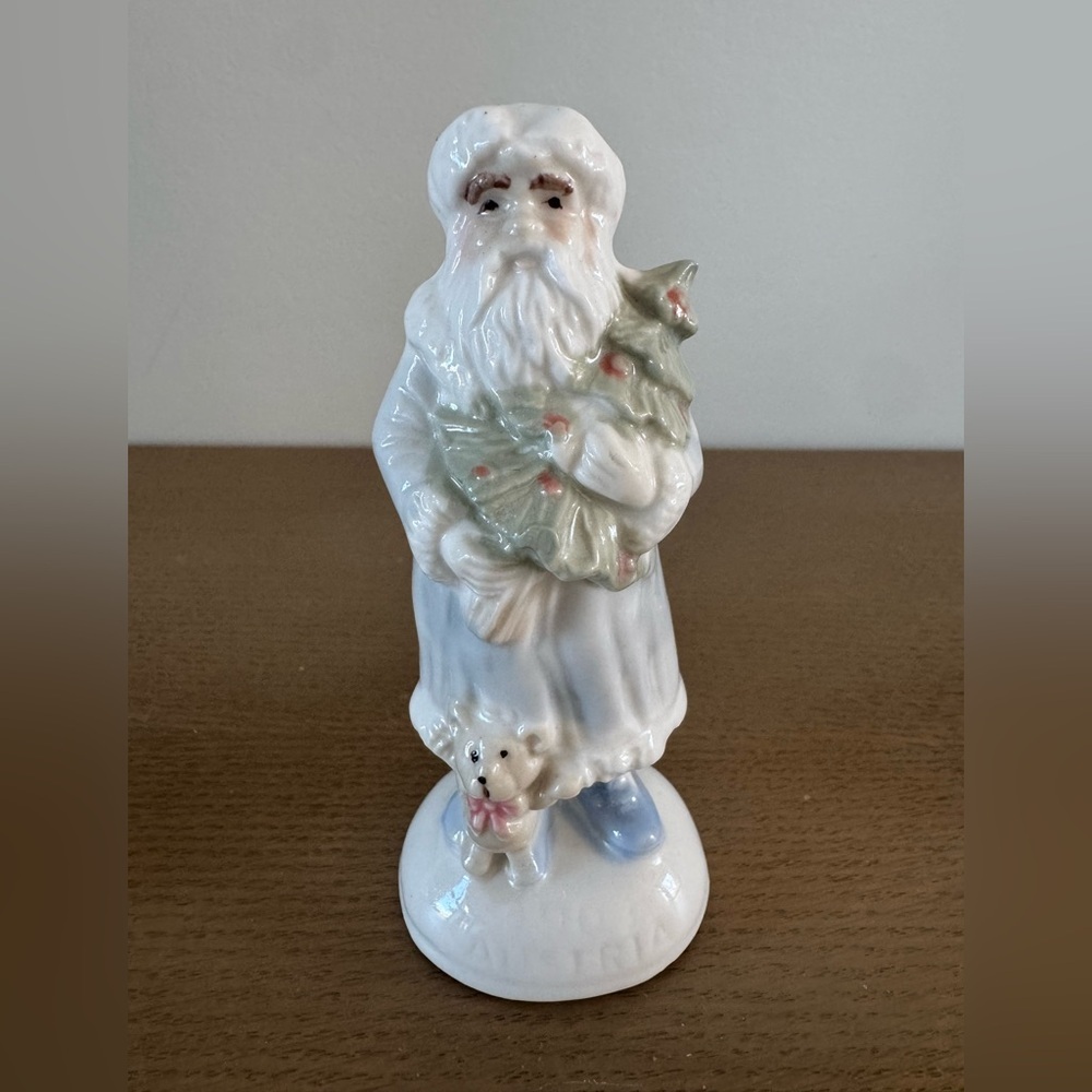Charming Santa Around The World Ceramic Figurine Collection - Blue and Cream - Picture 6 of 10